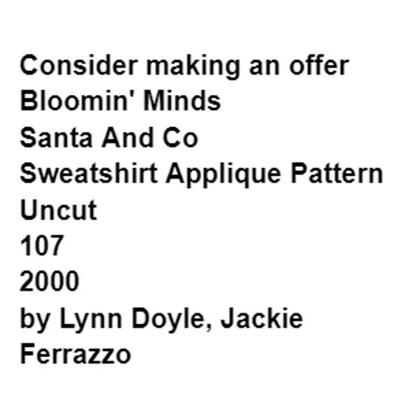 Bloomin Minds 107 Pattern Santa & Co Sweatshirt Applique Christmas Holiday Artsy - Picture 3 of 6
